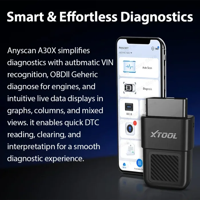 XTOOL A30X Car Diagnostic Scanner Tool 26+ Reset Service Code Reader Diagnostic SGW For FCA