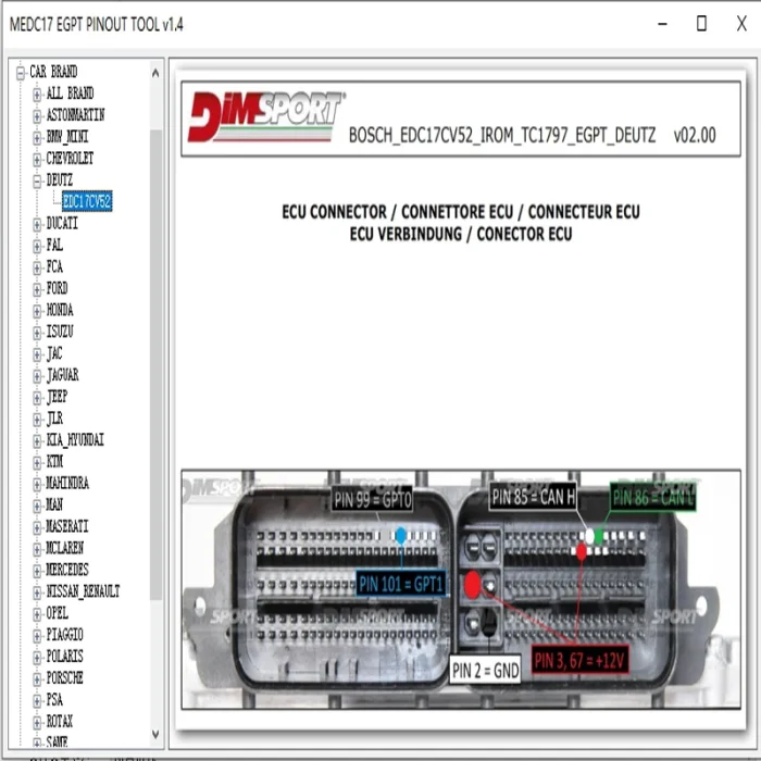 BOSCH ECU PINTOUT SOFTWARE