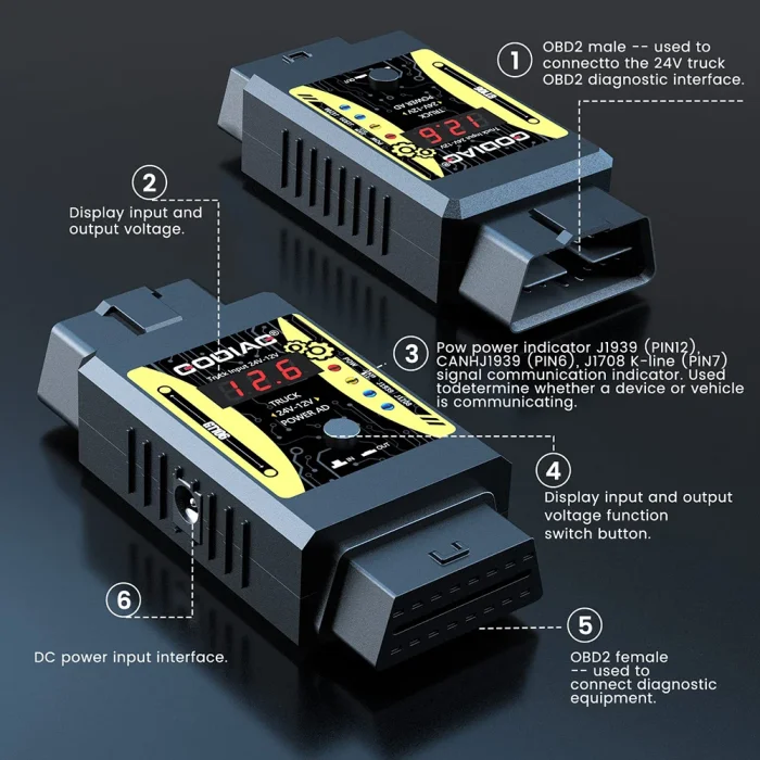 heavy-duty truck diagnostic adapter