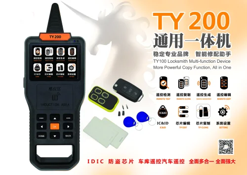 TY200 Locksmith Tool Universal Remote Control Generation Device for Rolling Code Fixed Code Learning Code