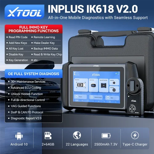 XTOOL InPlus IK618 IMMO Key Programming Tool Programmer Support All Key Lost
