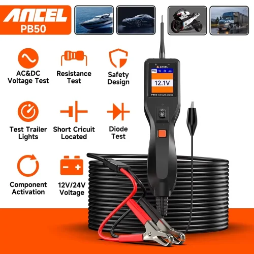ANCEL PB50 12/24V Car Electric Circuit Tester Probe Pen: Your 4-in-1 Automotive Diagnostic Tool