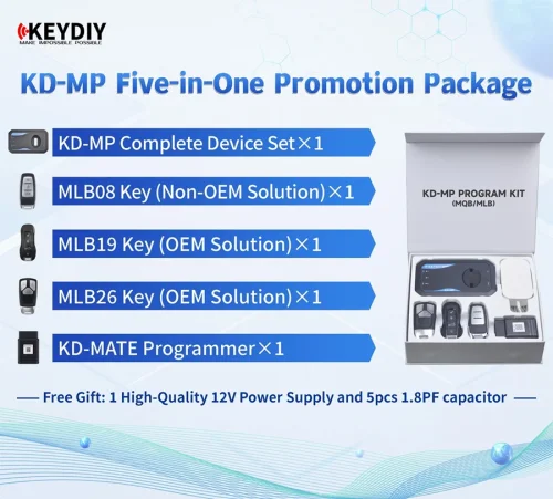 KEYDIY KD MP 5 in 1 Programming Kit  Add Keys with KD-MATE & MLB08/19/26 Remotes for MLB/MQB Systems