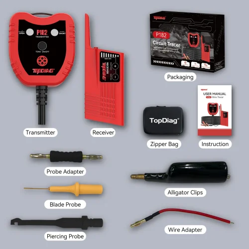 Topdiag P182 Circuit Tracer Review: Accurate Cable & Circuit Detection Tool