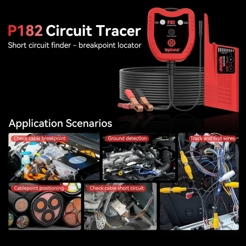 Topdiag P182 Circuit Tracer Review: Accurate Cable & Circuit Detection Tool