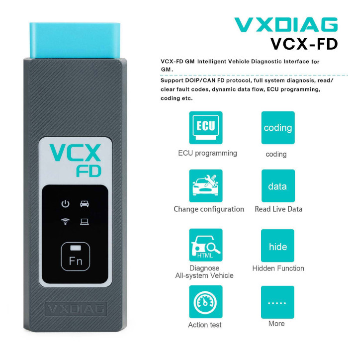 All Car Brand Scanner VCX FD 16 in 1 Diagnostic Tool Support CAN FD DOIP