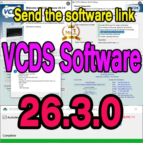 Latest VCDS V26.3 Software Download and Install Unlimited VINs Vagcom Hex-net For VAG Group Vehicles