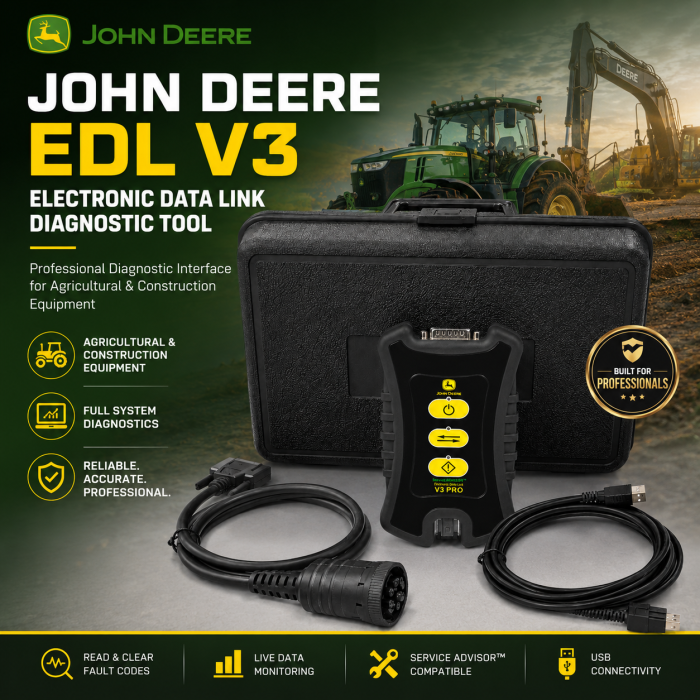 Newest John Deere EDL V3 Pro Diagnostic Scanner Agricultural Building Electronic Data Link with Internal Service Advisor AG & CF