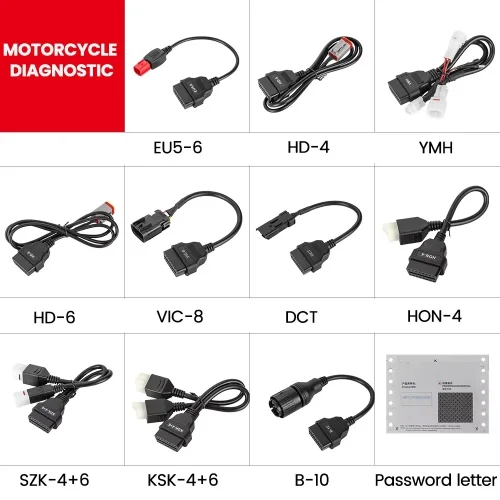 Motorcycle Diagnostic Connector Kit 2.0 for Harley for Honda for Yamaha, for Kawasaki, for BMW, for Suzuki, for Ducati