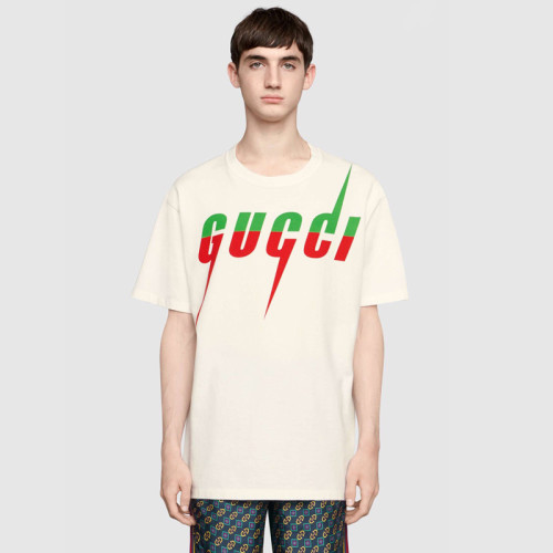 GUCCI Logo Lightning Printing Tee S-L HFLSTX403