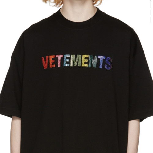 VETEMENTS Rainbow Diamond Loose Short Sleeve T-Shirt FZTX032