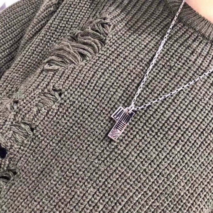 LV damier black necklace FZXL041