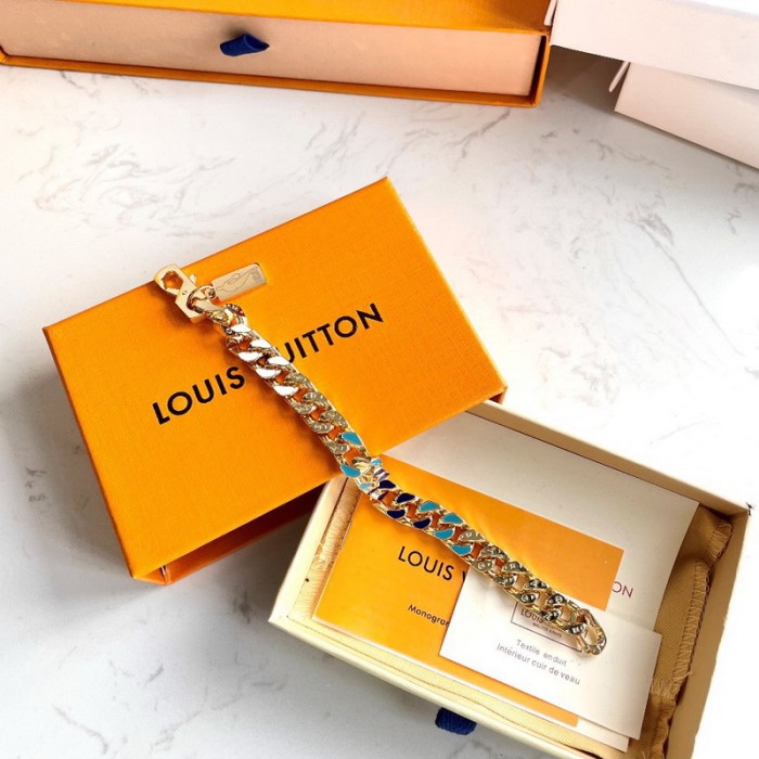 LV X NBA chain links patches Bracelet necklace FZXL034