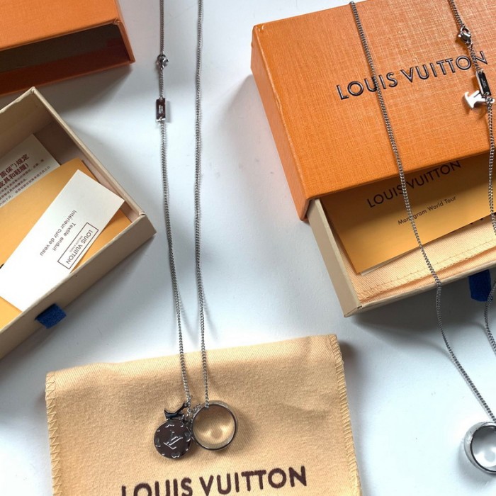 LV monogram ring necklace FZXL021