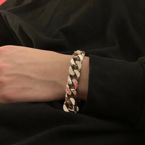 LV chan links silvery metal Bracelet FZXL025