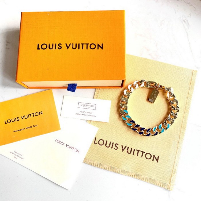 LV X NBA chain links patches Bracelet necklace FZXL034