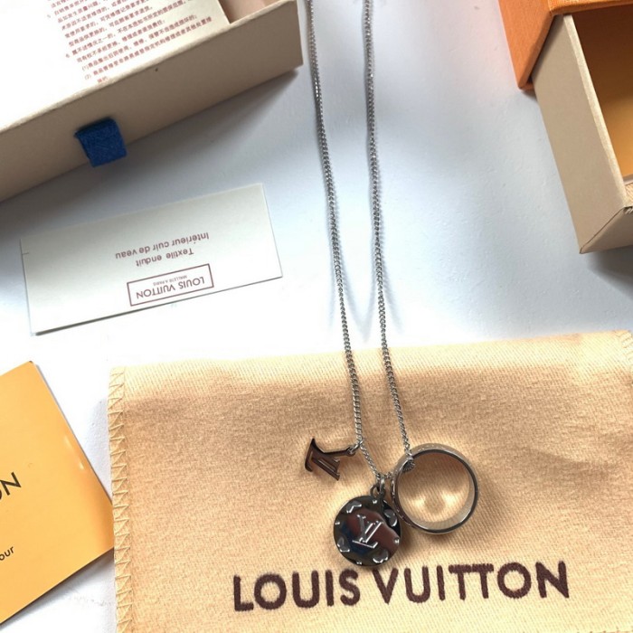 LV monogram ring necklace FZXL021