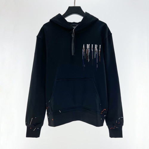 Amiri ink splash embroidery hoodies FZWY110