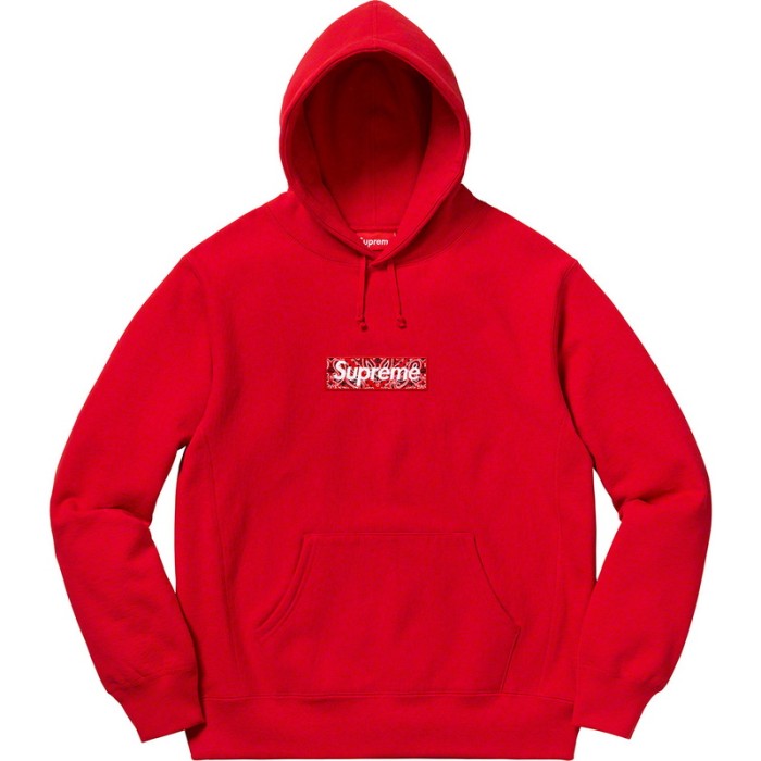 Supreme 19FW Bandana Box Logo Hooded Sweatshirt FZWY243