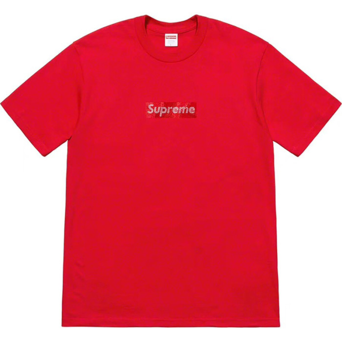 Supreme 19ss Swarovski Box Logo Tee HFLSTX417