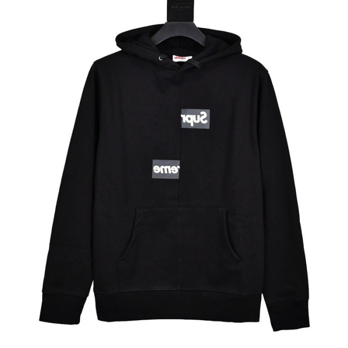 Supreme x CDG 18FW Split Box Logo Hooded Sweatshirt FZWY0819