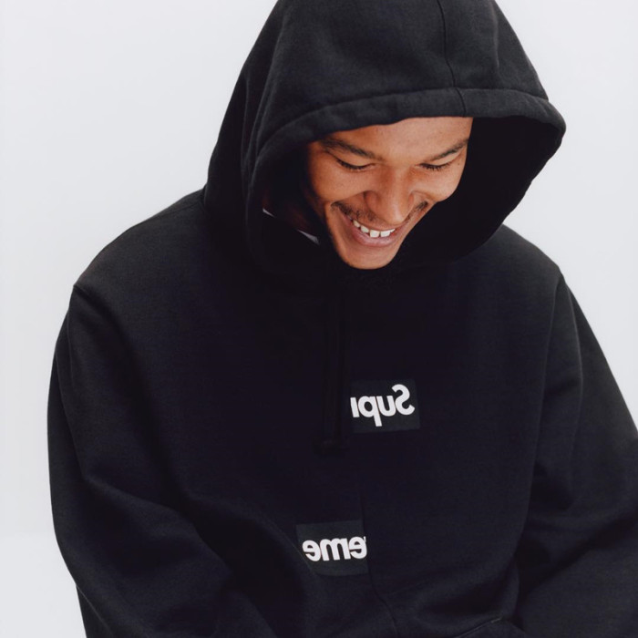 Supreme x CDG 18FW Split Box Logo Hooded Sweatshirt FZWY0819