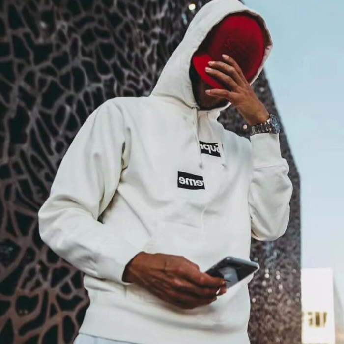 Supreme x CDG 18FW Split Box Logo Hooded Sweatshirt FZWY0819