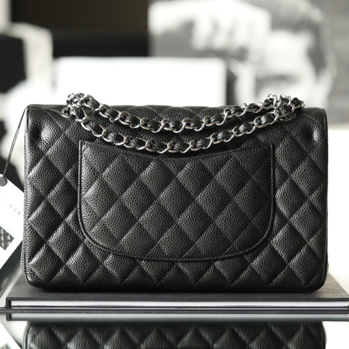 Chanel classic flap Medium Cowhide caviar FZBB025 15.5cm*25.5cm*6.5cm