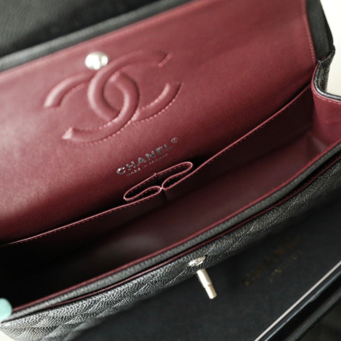 Chanel classic flap Medium Cowhide caviar FZBB025 15.5cm*25.5cm*6.5cm