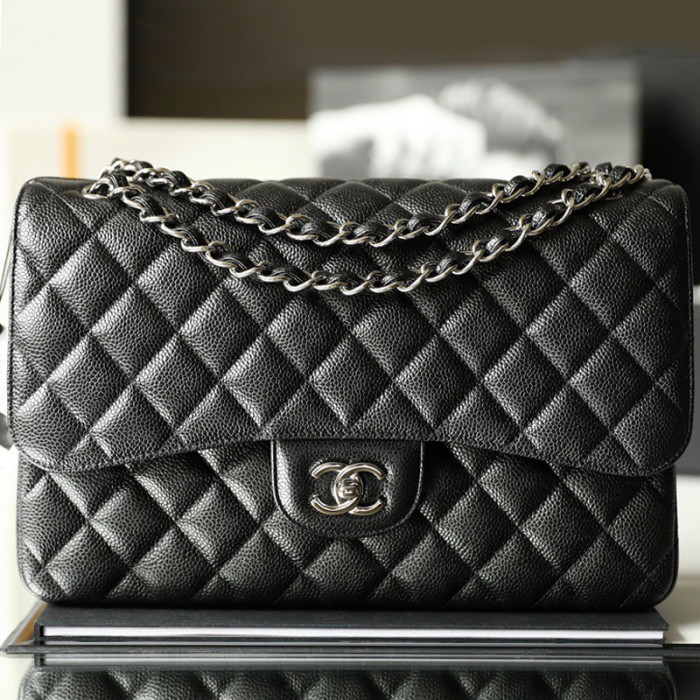 Chanel classic flap jumbo 30 Cowhide caviar FZBB024 19.5cm*30cm*10cm