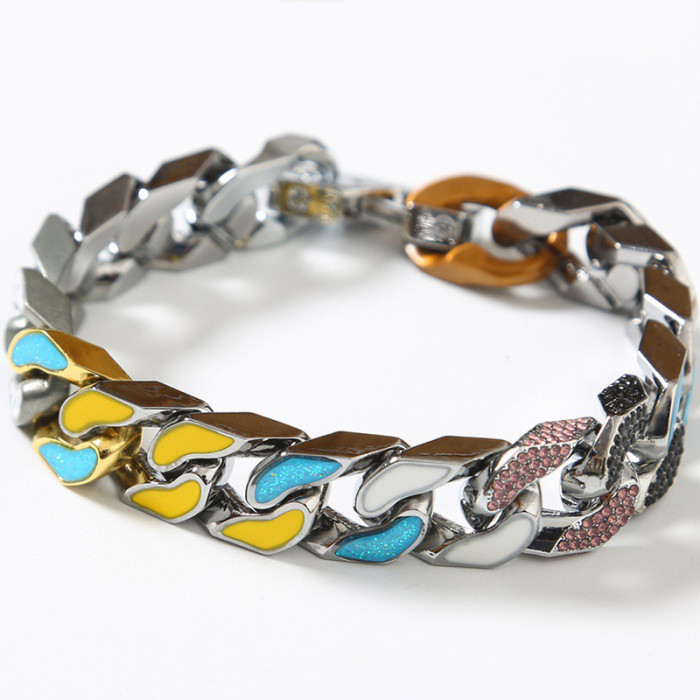 LV chain links patches Bracelet necklace FZXL049