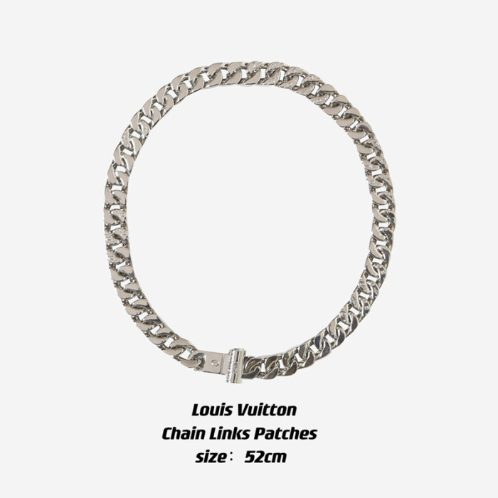 LV chain links patches Bracelet necklace FZXL055