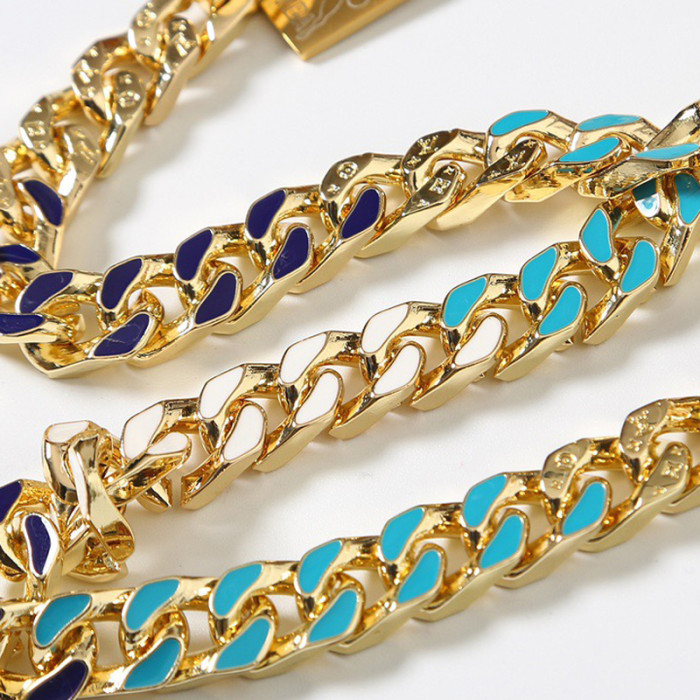 LV X NBA Chain Links Bracelet Necklace FZXL057