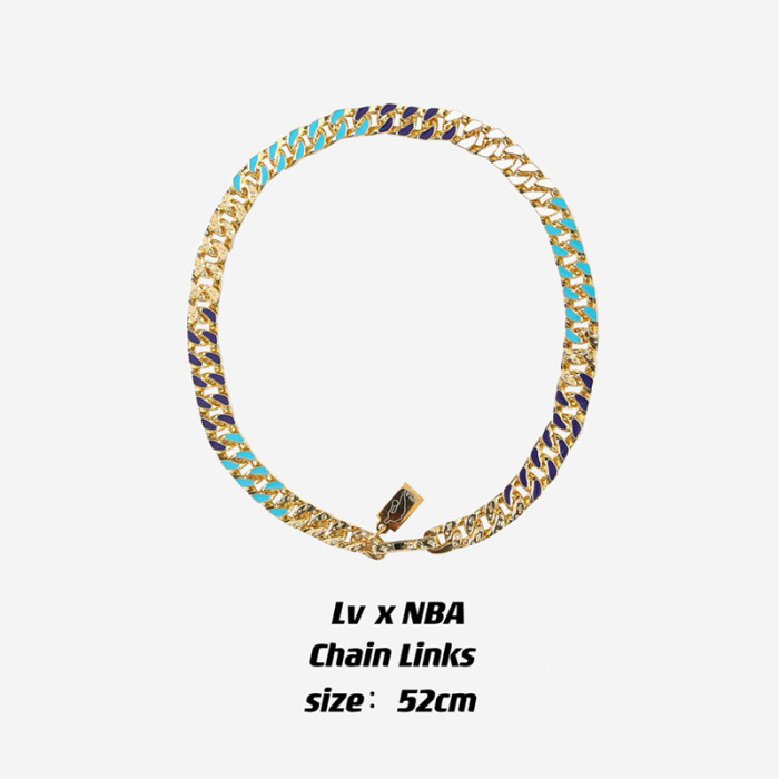 LV X NBA Chain Links Bracelet Necklace FZXL057