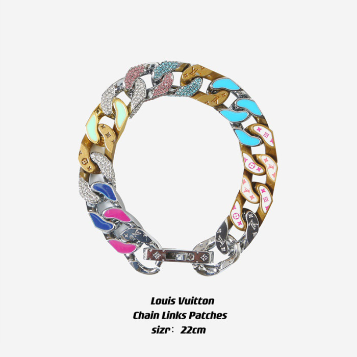 LV Chain Links Patches Bracelet necklace FZXL056