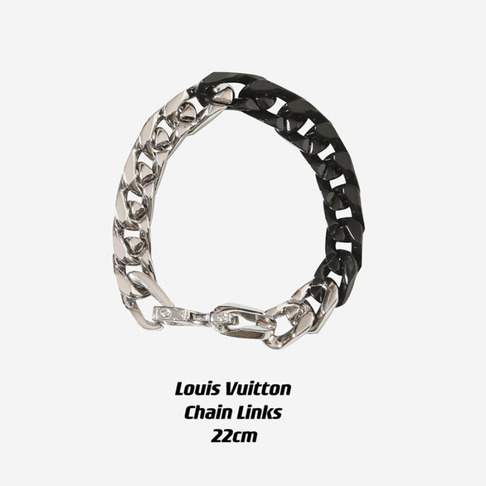 LV chain links patches Bracelet necklace FZXL050
