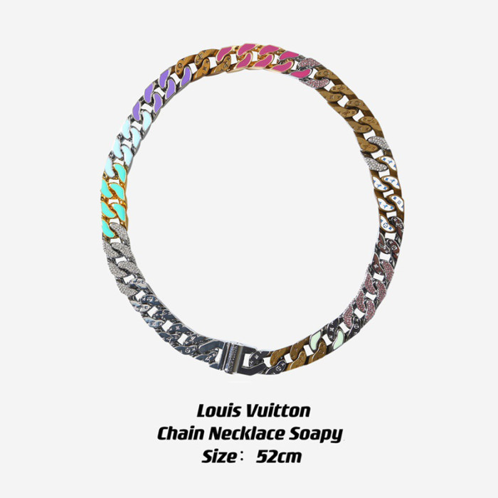 LV SOAPY chain links patches Bracelet necklace FZXL042