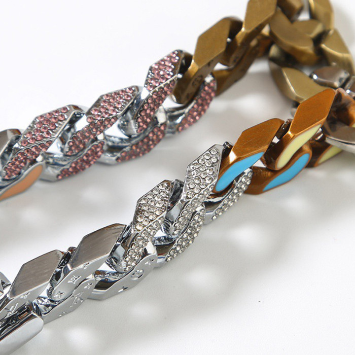LV SOAPY chain links patches Bracelet necklace FZXL042