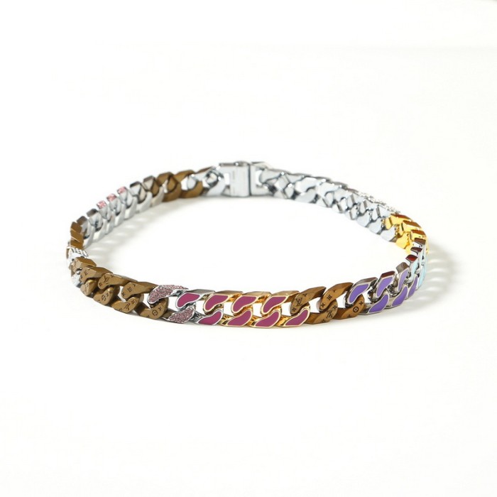 LV SOAPY chain links patches Bracelet necklace FZXL042