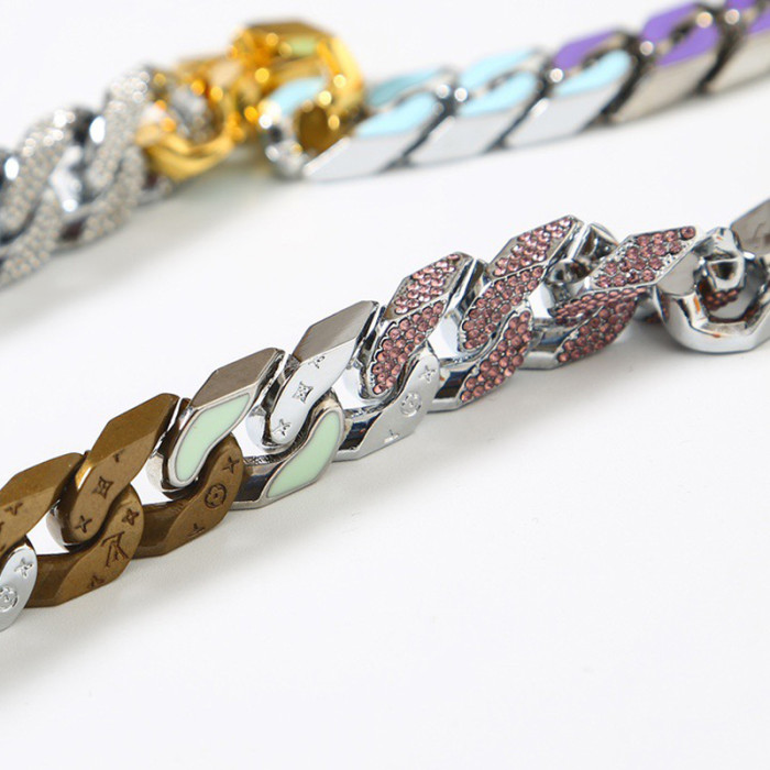 LV SOAPY chain links patches Bracelet necklace FZXL042