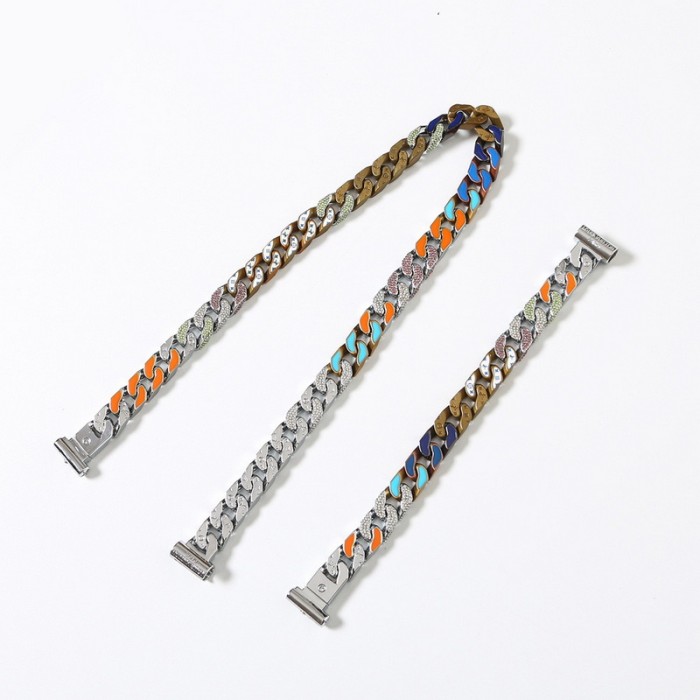 LV chain links patches Bracelet necklace FZXL046