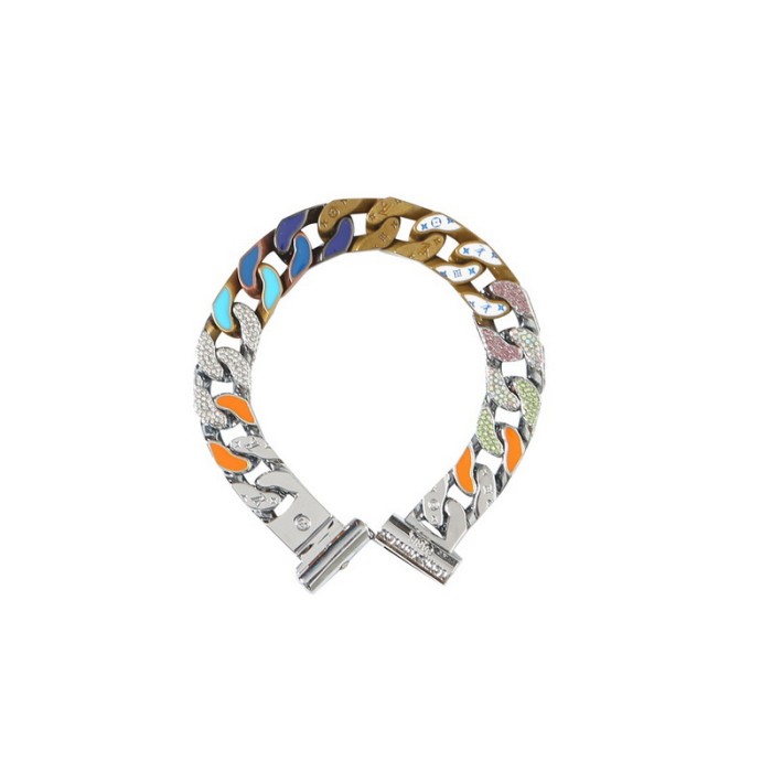 LV chain links patches Bracelet necklace FZXL046