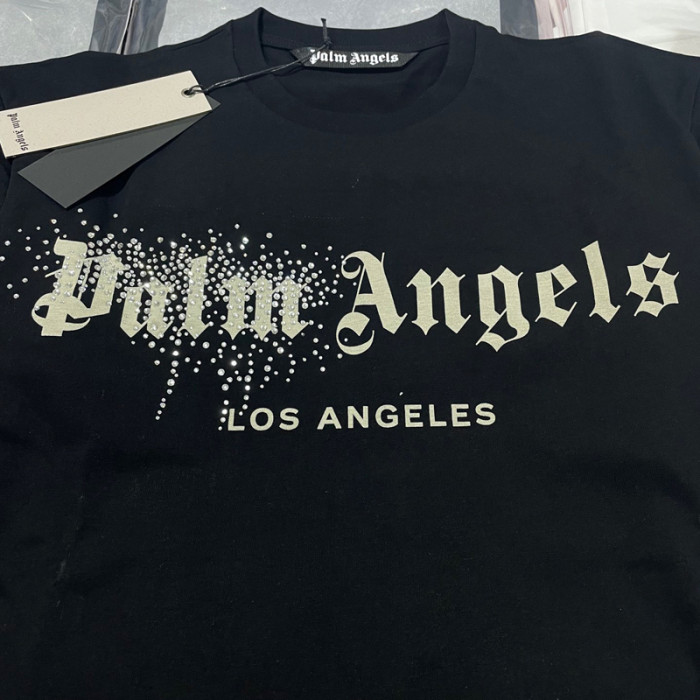 Palm Angels RHINESTONE SPRAYED CLASSIC tee FZTX2111