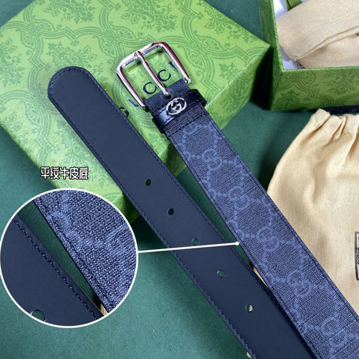 Gucci BELT WITH INTERLOCKING G DETAIL 35MM BELT FZYD074