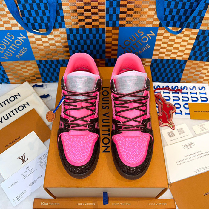 LV TRAINER rhinestone shoes FZXZ075