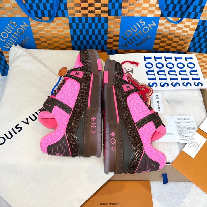 LV TRAINER rhinestone shoes FZXZ075