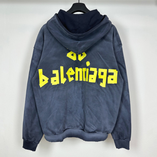 Balenciaga TAPE TYPE RIPPED POCKET ZIP hoodies FZWY1100
