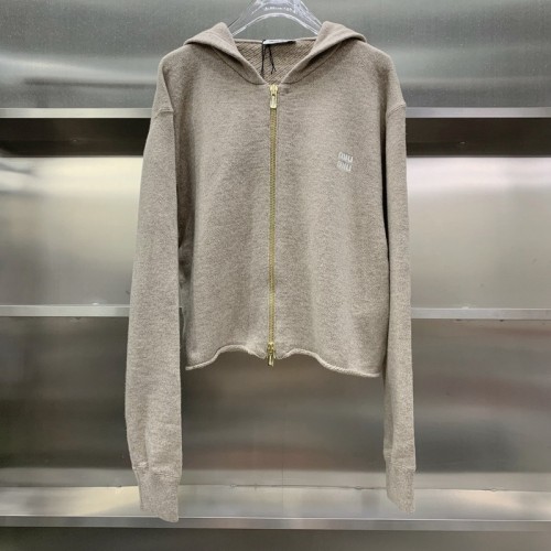 MiuMiu zip hooded sweater FZMY189