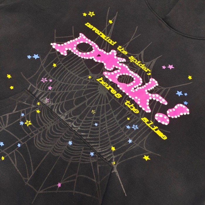 Sp5der 555555 PINK hoodies FZWY1160