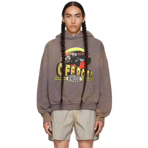 RHUDE Gray 'Off Road' Hoodie FZWY1185